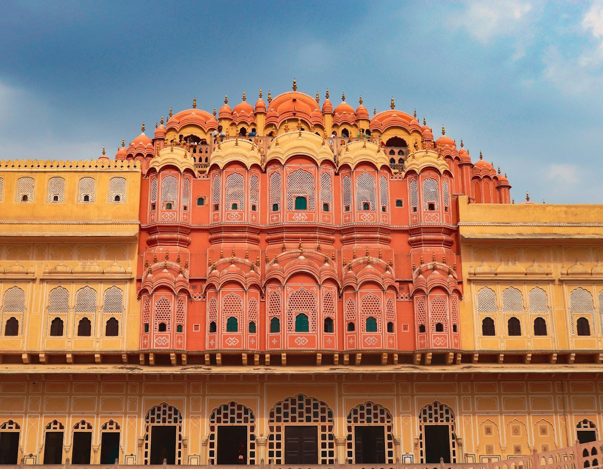 Ornate architecture at Jaipur City Palace